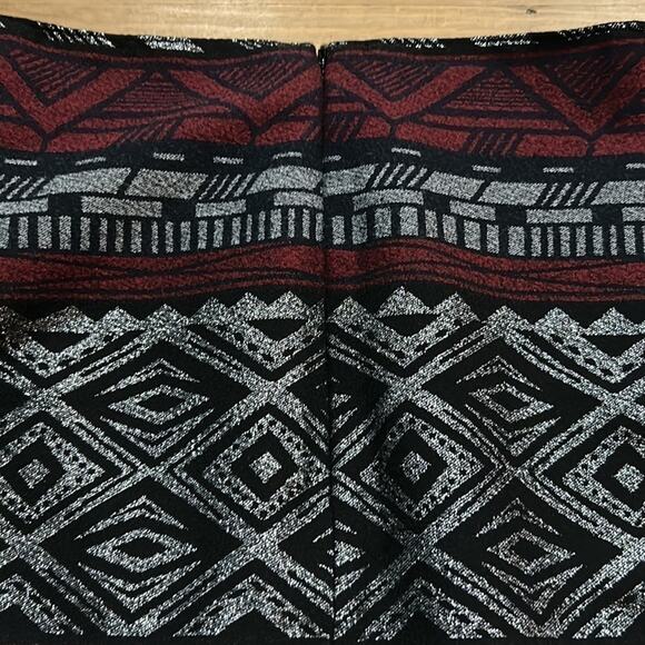 Express Womens Multi Color Mini Skirt Bow Tie on Side Size 16 - Picture 8 of 9